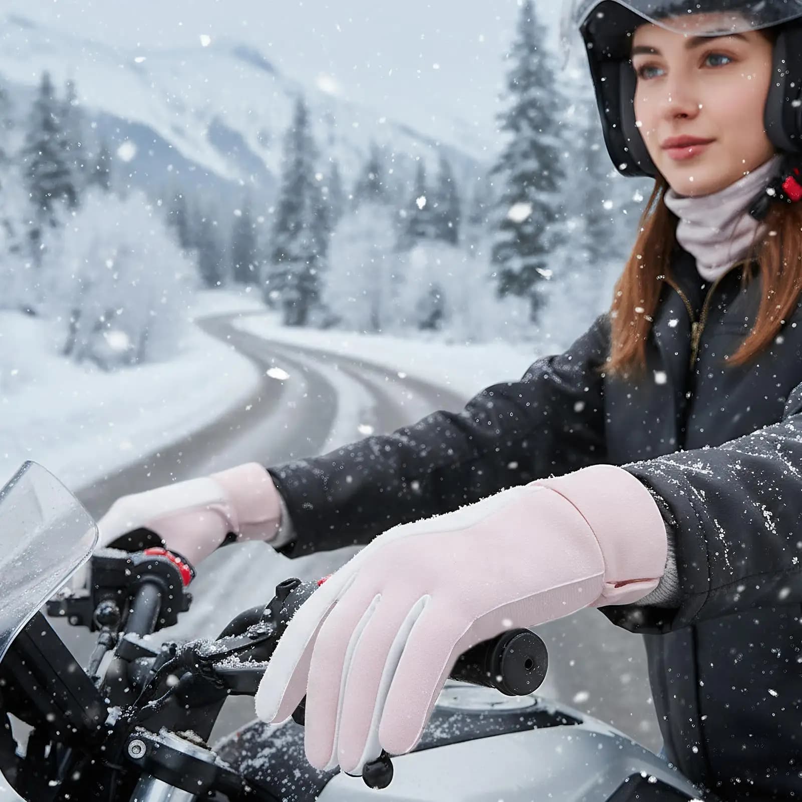 Guanti da moto Guanti da moto invernali antivento con dita intere Guanti da moto invernali per uomo per Powersports Equitazione su strada