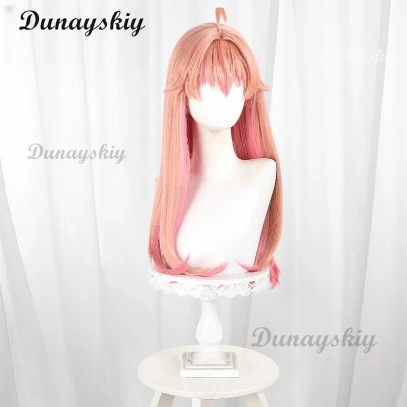 DY20Anime Strega Watch Nico Wakatsuki Cosplay Wig Orange Pink Long Coats Halloween party for Women Girls Carnival Puntelli Cos Access