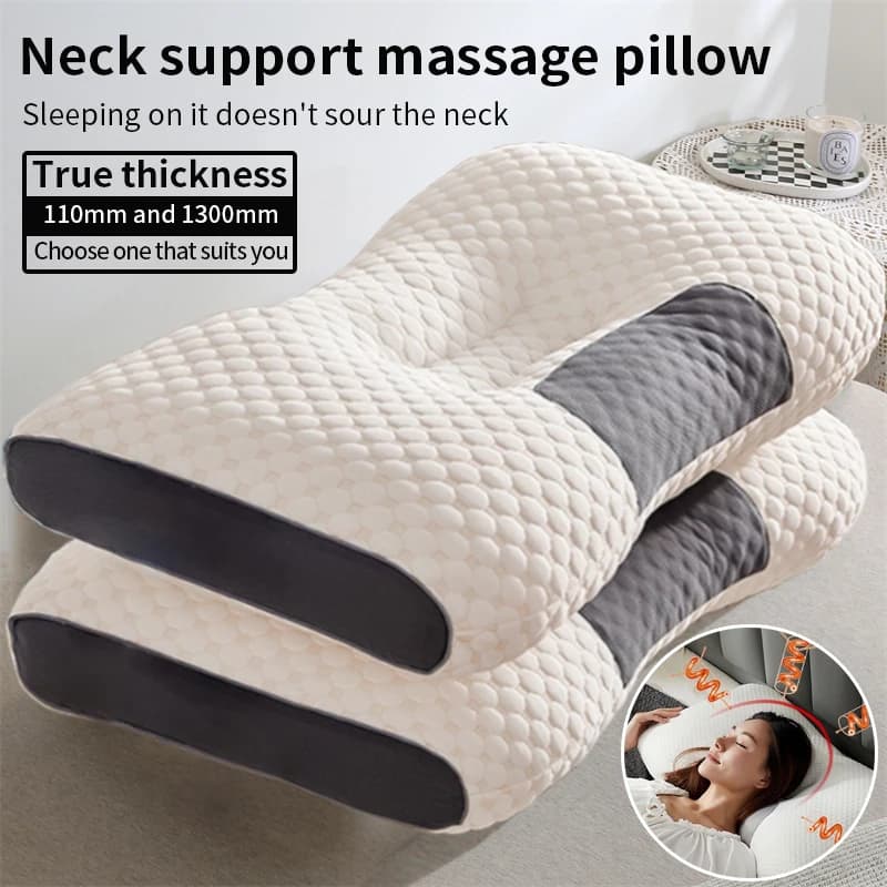 1PC Almohada Cuscino Per Il Collo Aiutare Il Sonno Proteggere Il Collo Cervicale Ortopedico Fibra di Soia Massaggio Per La Casa SPA Cuscino Per Dormire