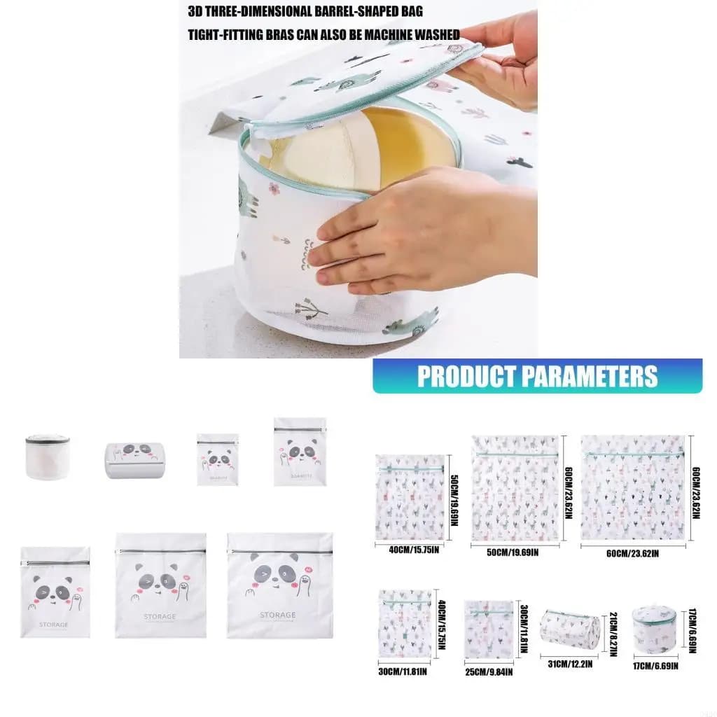 G92C Washing Machine Safe Mesh Bag Thickened Zippered Laundry Household Fabric Care Storage