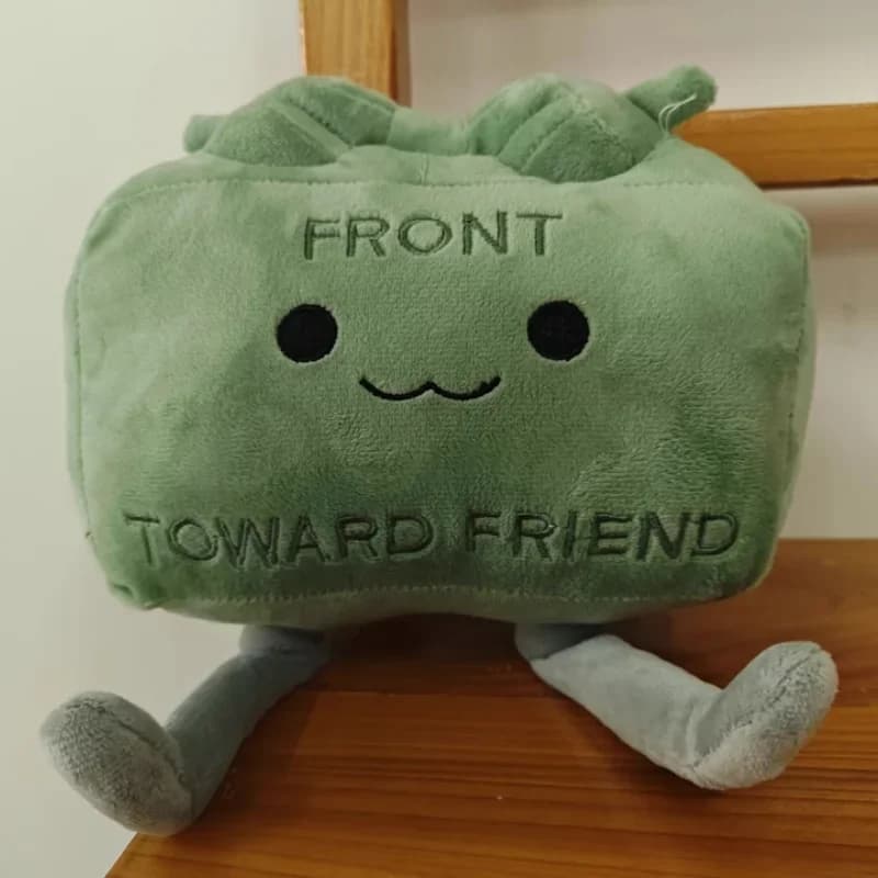 Clay the Claymore bambola di peluche Kawaii verde quadrato bambola cuscino 20 cm accessori ornamento collezione regalo modello regali di compleanno per bambini