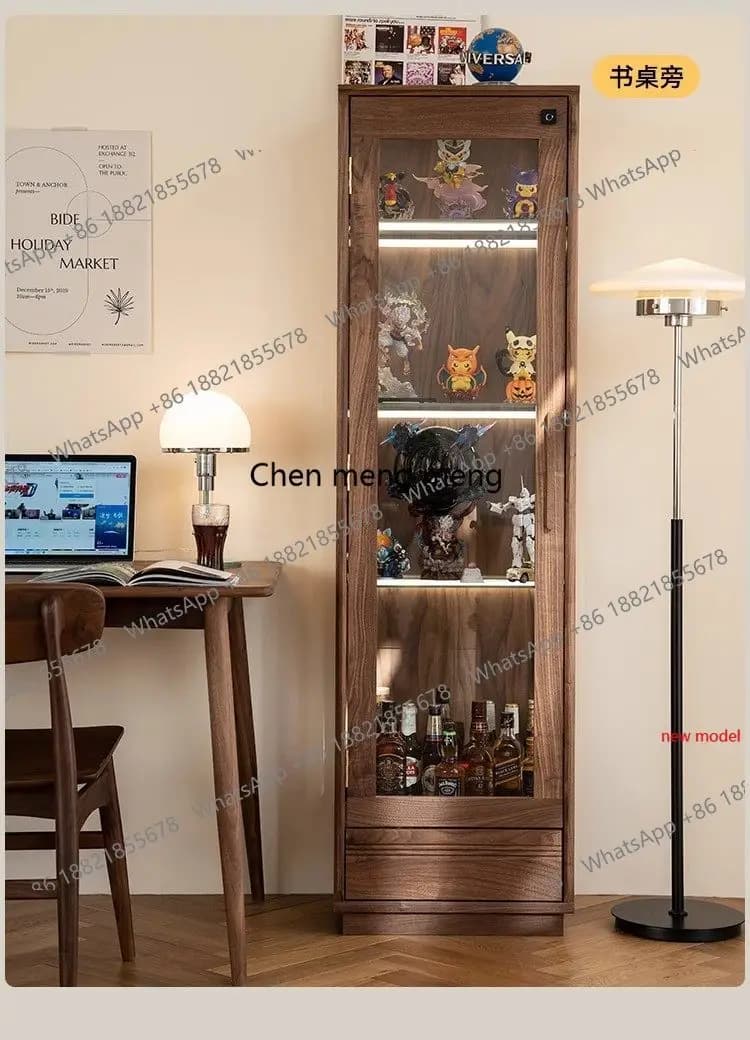 Mobiletto Vetrina per Vini in Stile Medievale, Design Raffinato, Moderno Espositore per Vini, Arredamento Artistico per Bar