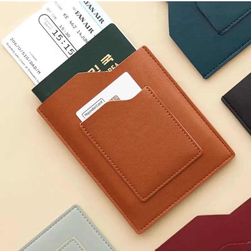 Porta passaporto in PU, porta carte per documenti da viaggio, biglietto aereo, porta biglietti da treno, porta documenti portatile, porta carte