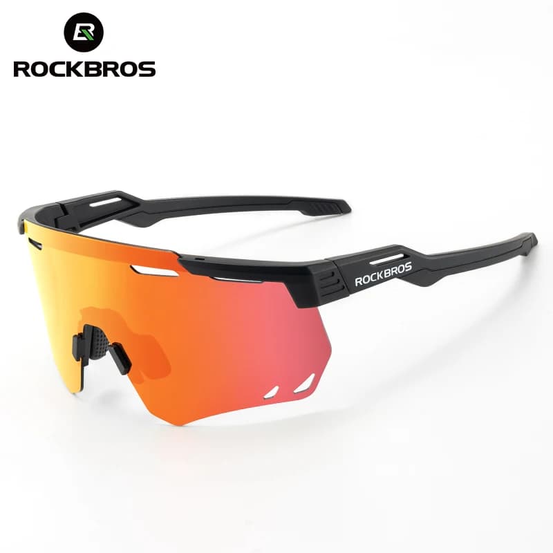 ROCKBROS Occhiali da sole da ciclismo ultraleggeri Occhiali da ciclismo con montatura grande polarizzati fotocromatici Occhiali da bicicletta con protezione UV con lenti HD