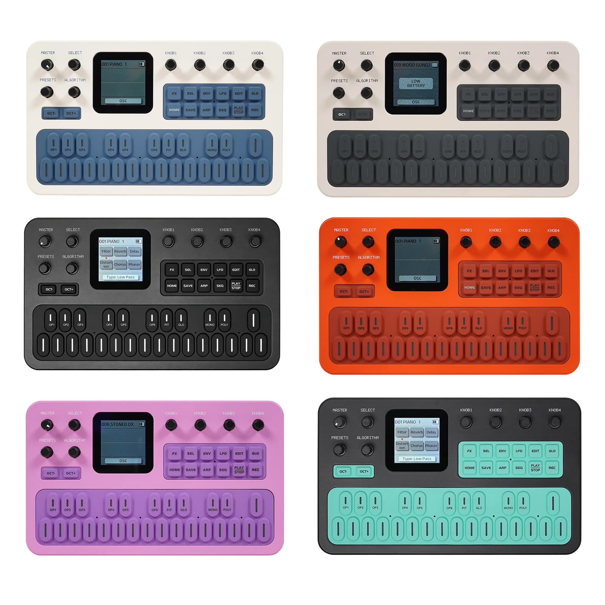 M-VAVE FM-1 FM Synthesizer Handheld Portable Sound Source 128 Presets Built-in Speaker Rechargeable Battery Music Keyboard