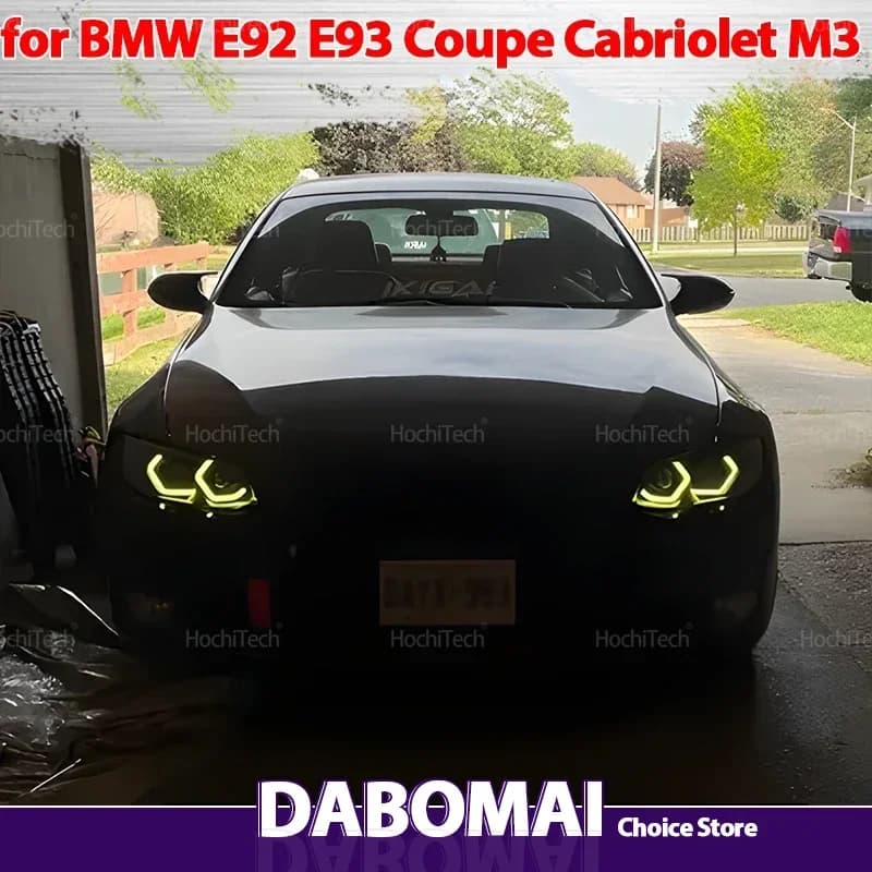 Crystal M4 Style LED Angel Eyes Yellow Ring Lemon Lamp DRL Styling Light for BMW E92 E93 Coupe Cabriolet M3 Pre LCI and LCI