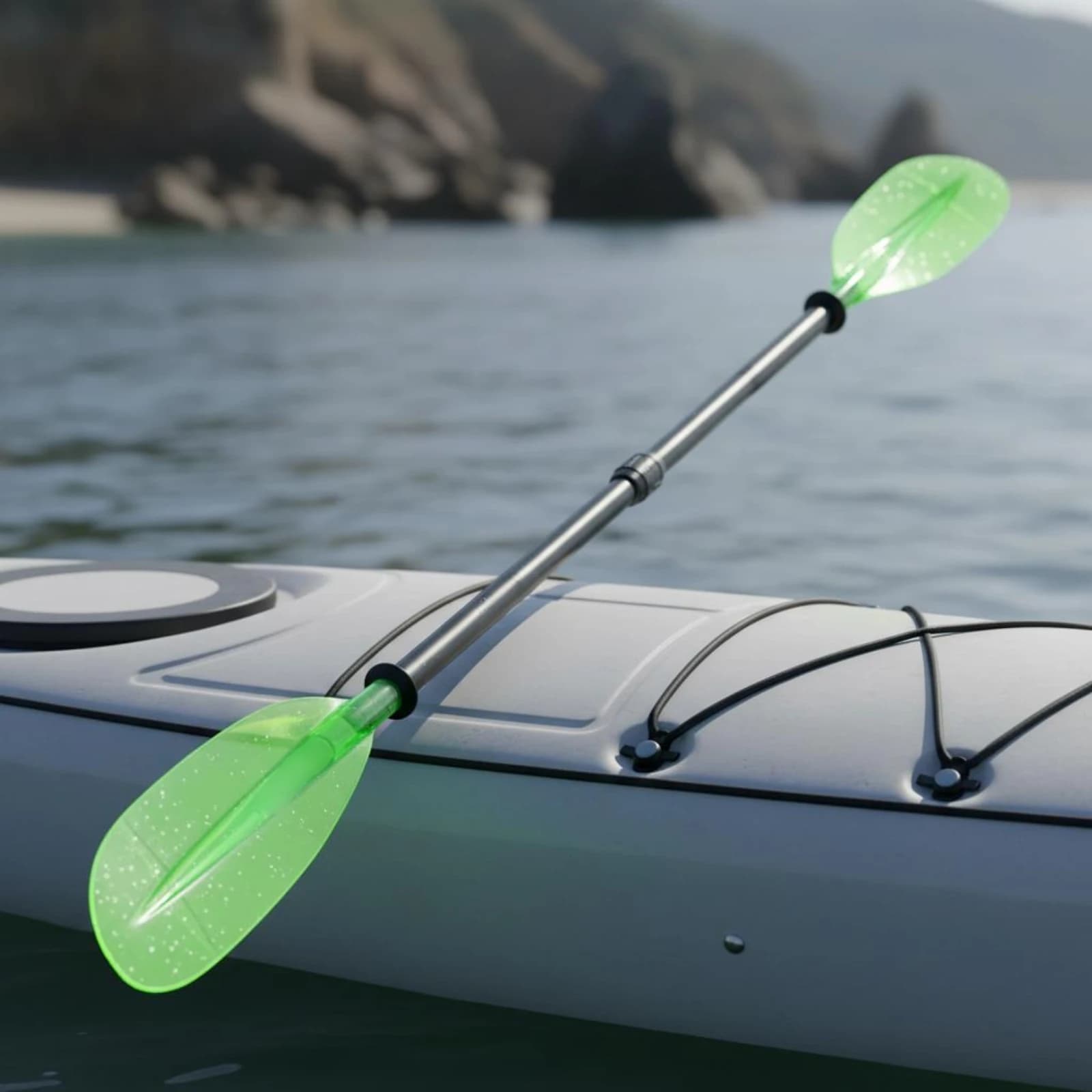 Two-Piece Kayak Paddle Lightweight Adjustable Kayak Paddle Water Sports Gear Corrosion-Resistant Detachable for Professionals