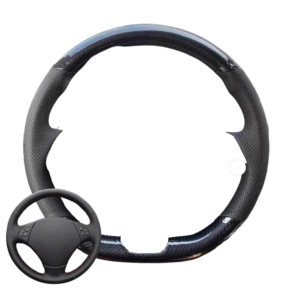 Coprivolante cucito a mano per BMW E90 320 318i 320i 325i 330i 320d X1 328xi 2007 Fibra di carbonio e pelle artificiale