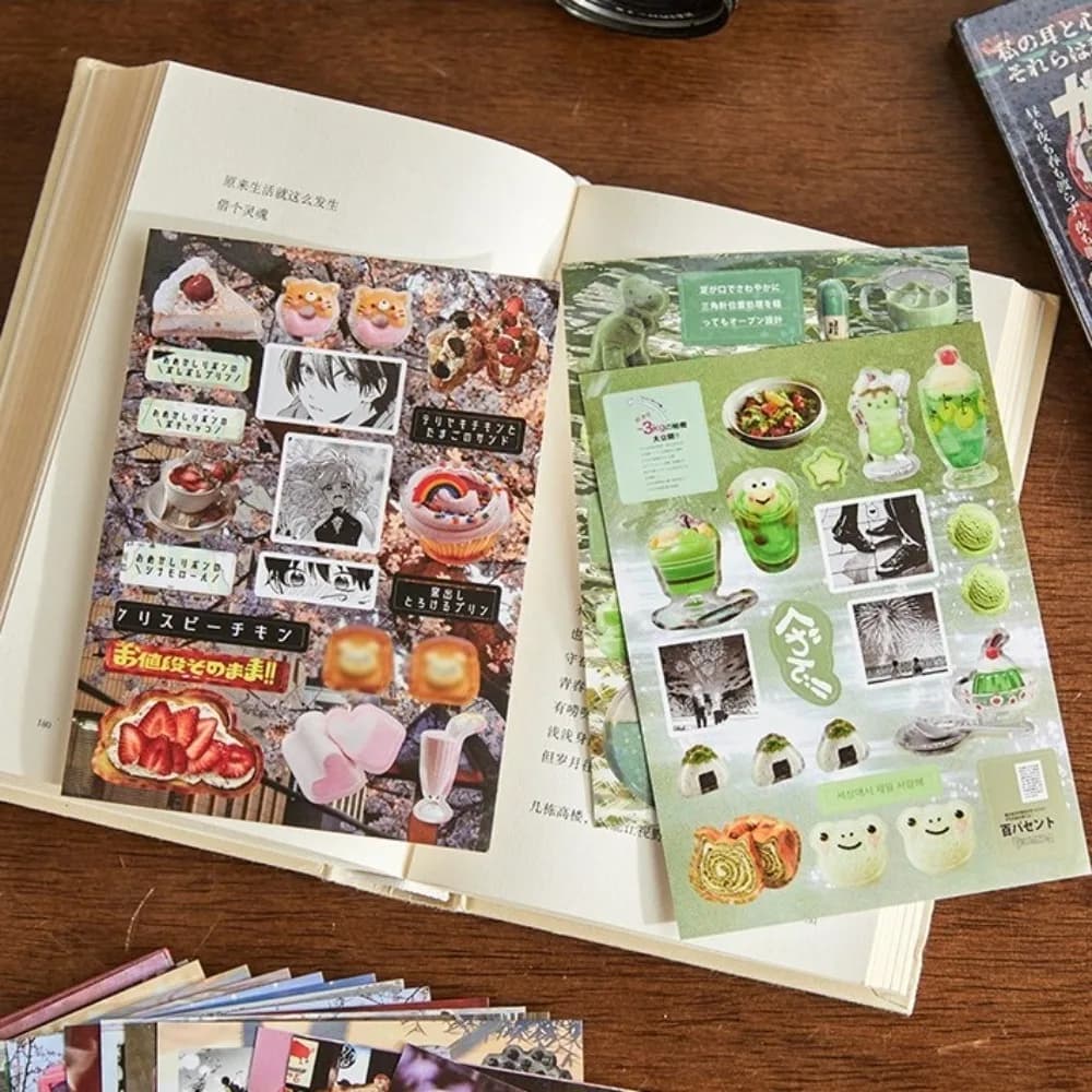 45PCS MINKYS Decorative Stickers Book Kpop Shining Laptop Photocard Sticker Book Falling Dream Series Journal