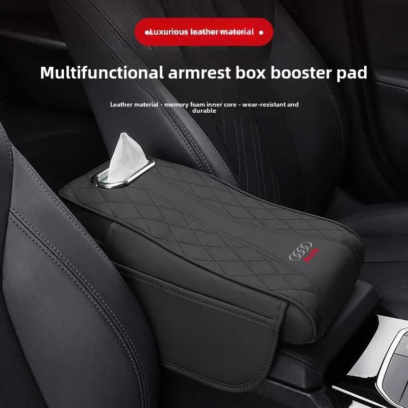 Cuscino per scatola bracciolo per auto Borsa portaoggetti universale Scatola per fazzoletti per auto Altezza centrale del gomito Altezza e larghezza multifunzionali