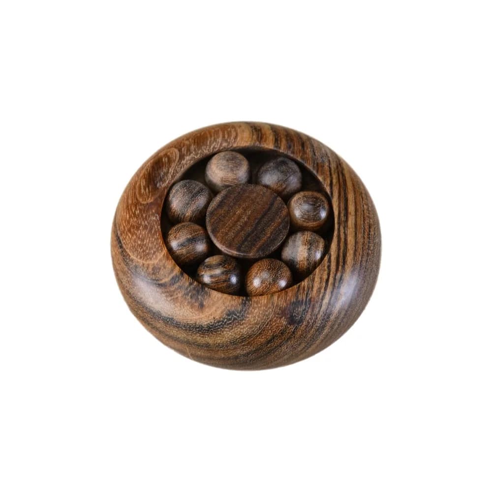 Solid Wood Wooden Fortune Bead Round Small Decorative Model Hand Massage Ball Portable 8 Spinning Beads Fidget Spinner