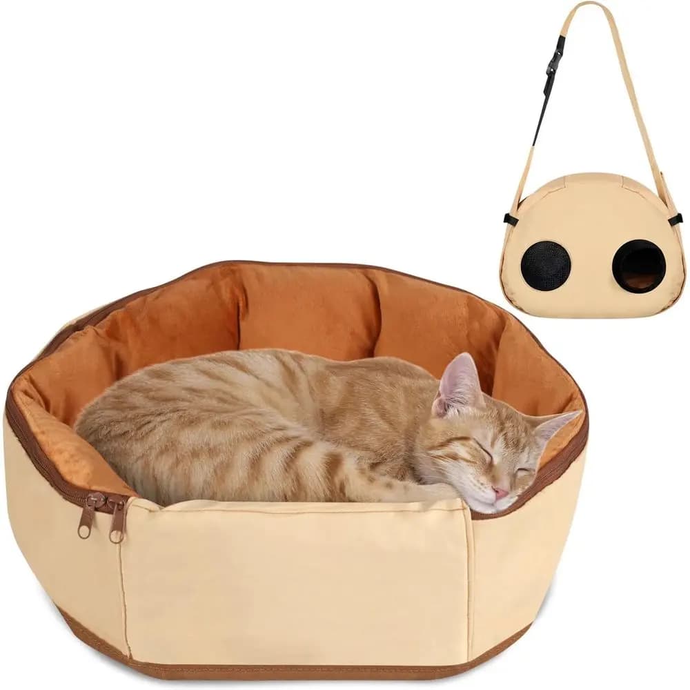 Trasportino e Cuccia 2-in-1 per Animali Domestici - Traspirante, Regolabile, Ideale per Viaggi, Visite al Veterinario e Uso Domestico, Fino a 10 kg