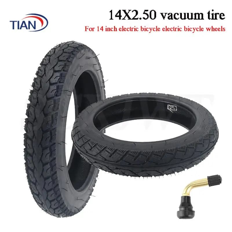 14x2.50 (64-254) Pneumatici Tubeless Pneumatico Ruota Pneumatico Per 14 pollici Scooter Elettrico Bicicletta Bici Ruote Pneumatico