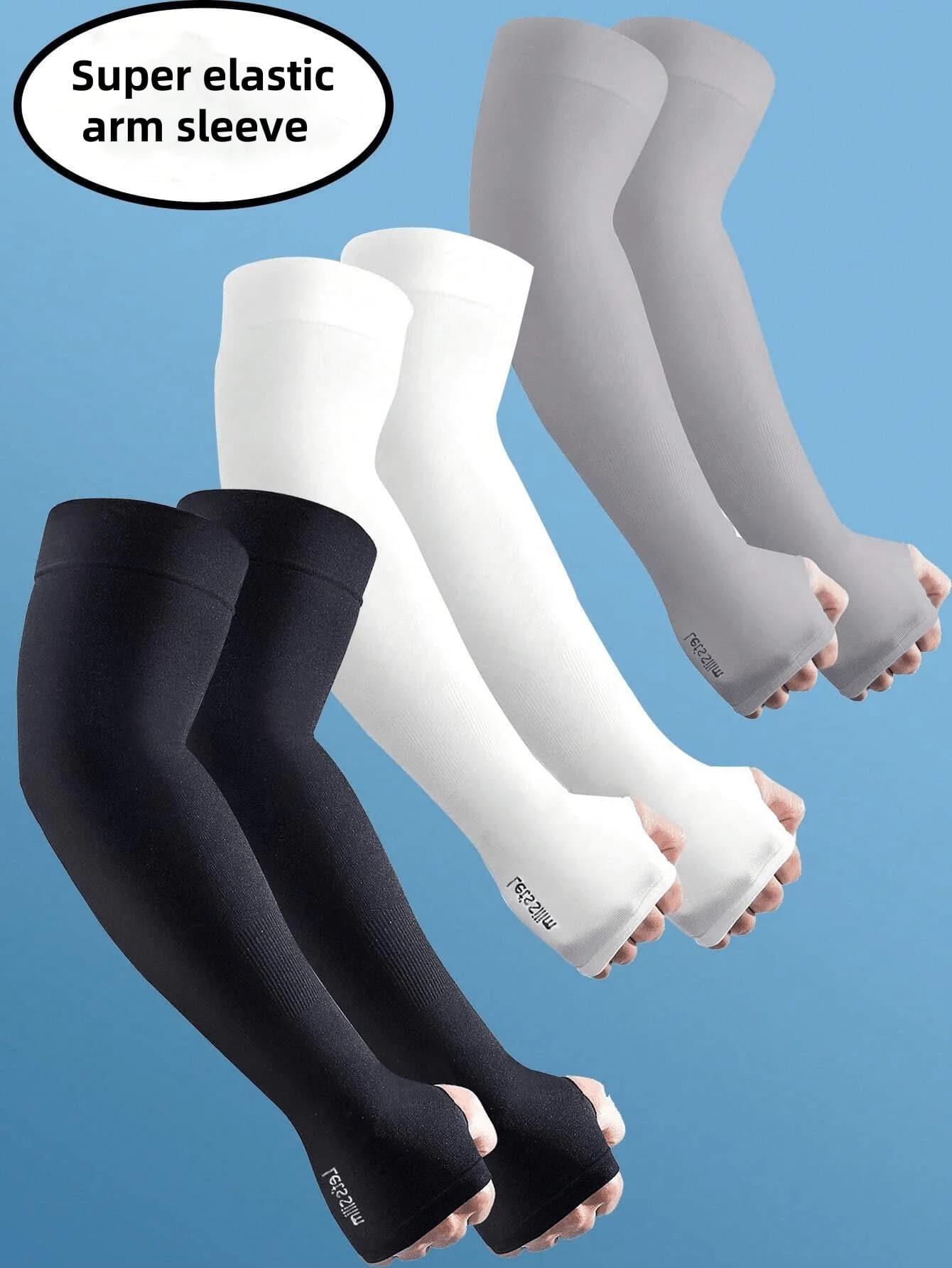 1 paio e 3 paia di maniche protettive UV a compressione per il raffreddamento, ideali per calcio, golf e pallavolo, maniche a compressione natalizie, regali per uomo, protezione solare.