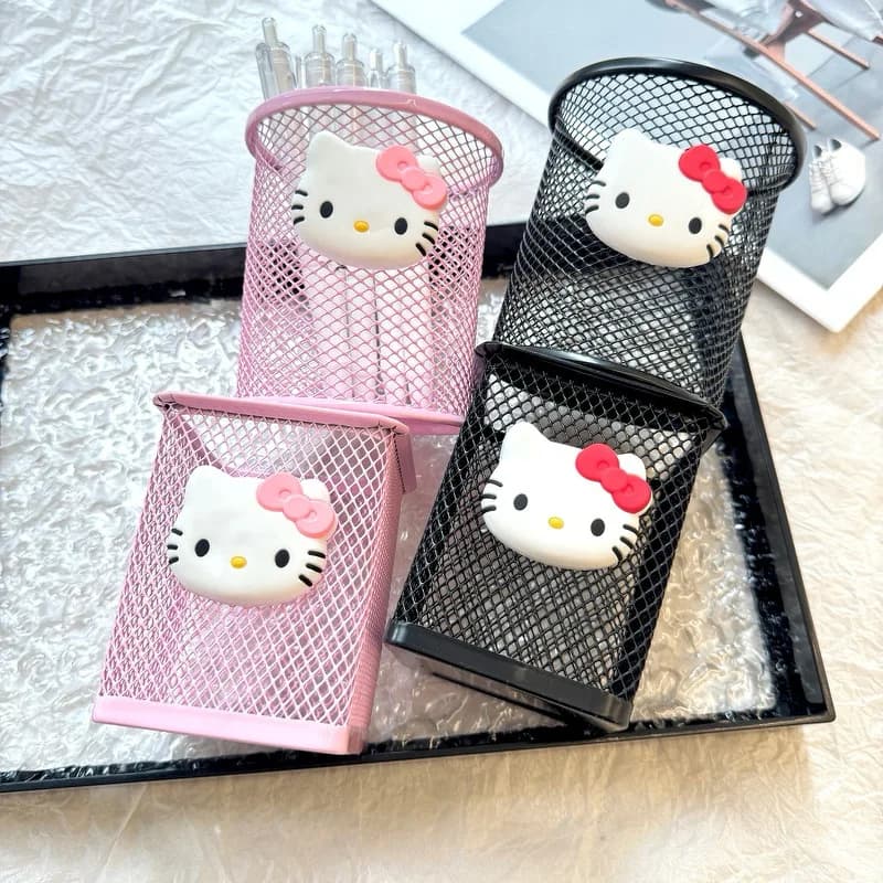 Sanrio Hello Kitty Portapenne in metallo Portapenne da studio KT Cat Studente Studio Cancelleria Compleanno Natale Portapenne Regali
