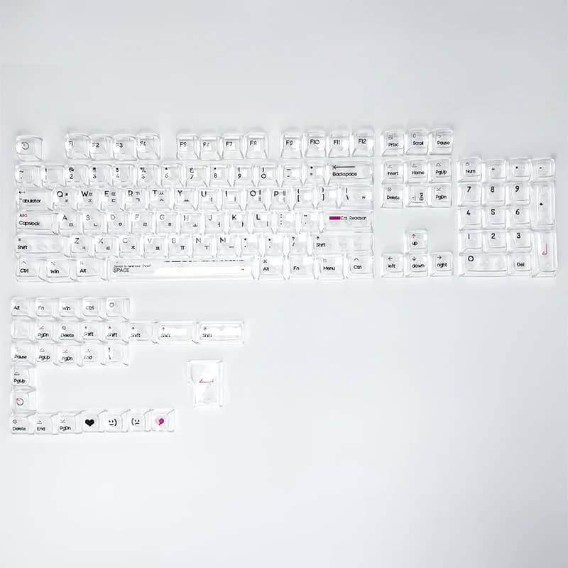 Set of Korean transparent keyboard covers for PC Shine through backlit keyboards CBSA profile for mechanical keyboard MX Switch