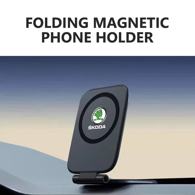 Car Stickers For Skoda Car Emblem Dashboard Phone Holder Mount Auto Universal Telephone Stand Kamiq Karoq Octavia 2 3 Rapid Scal