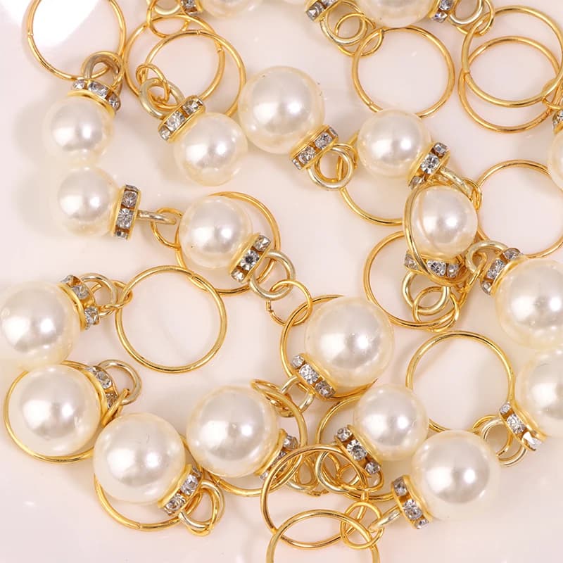 10Pcs Pearl Style Knitting Marker Charms, Crochet Markers, Great Accessories for Handmade Gifts and DIY Craft Making