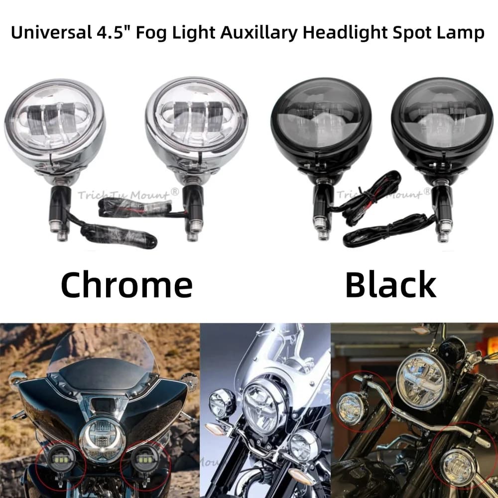 Moto 30W Fendinebbia 4.5 "Fendinebbia LED Ausiliario Faro Faretti Per BMW R18 Kawasaki Suzuki Yamaha Honda Accessorio