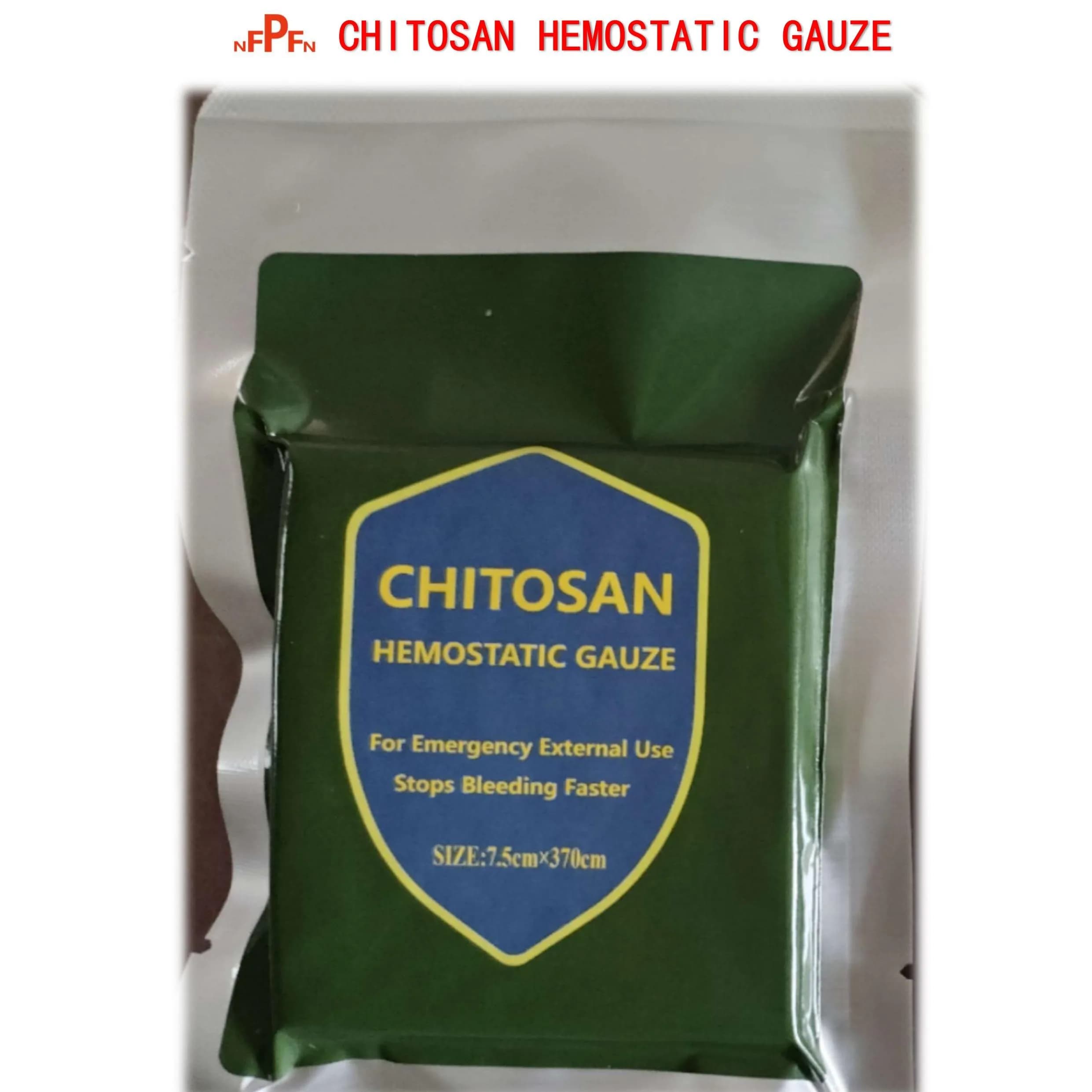 TCCC Tactical chitosano emostatica garza emergenza rilegatura esterna fasciatura fissa Kit di pronto soccorso medicazione medica per ferite
