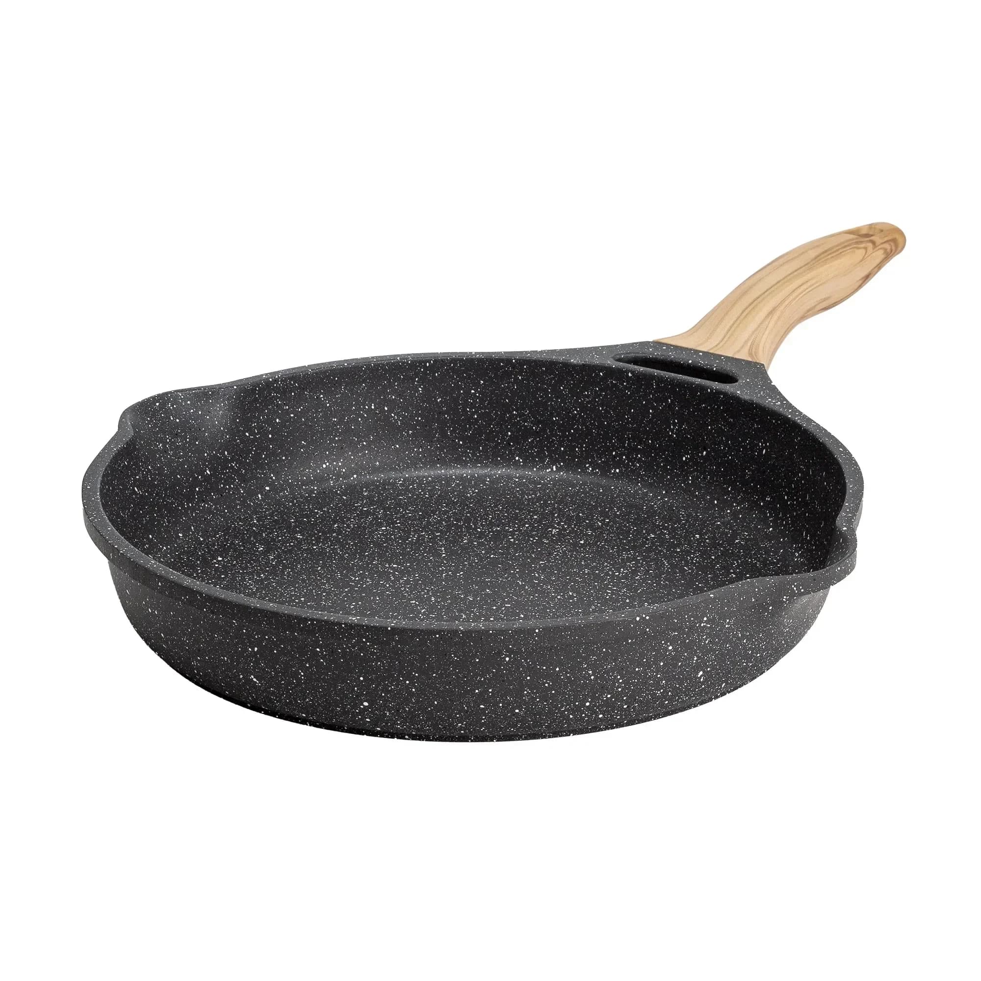 12" die-cast aluminium pan, non-stick pan for tailor, fry and bake in the oven.