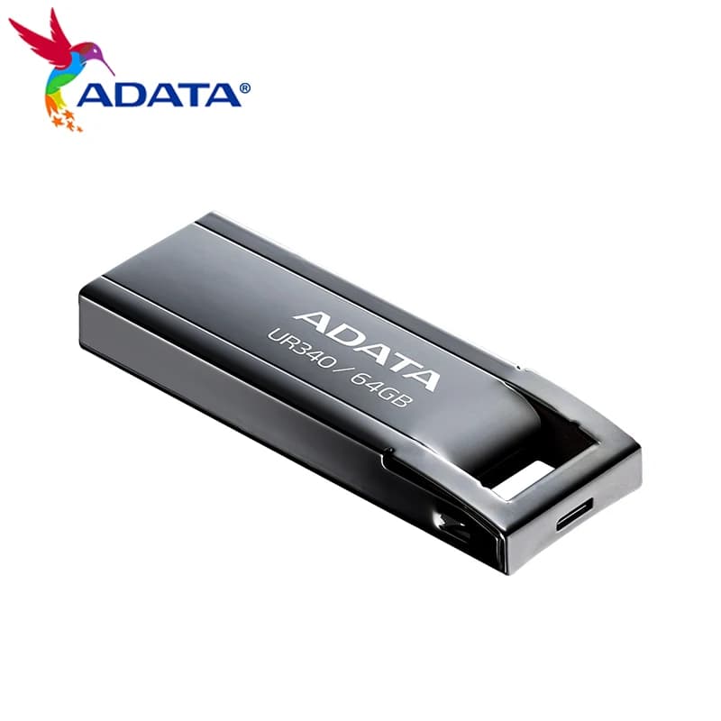 ADATA UR340 USB3.2 Flash Drive 100MB/S Read Speed 32GB 64GB 128GB Capless Plug and Play Shockproof Dustproof Keychain Portable