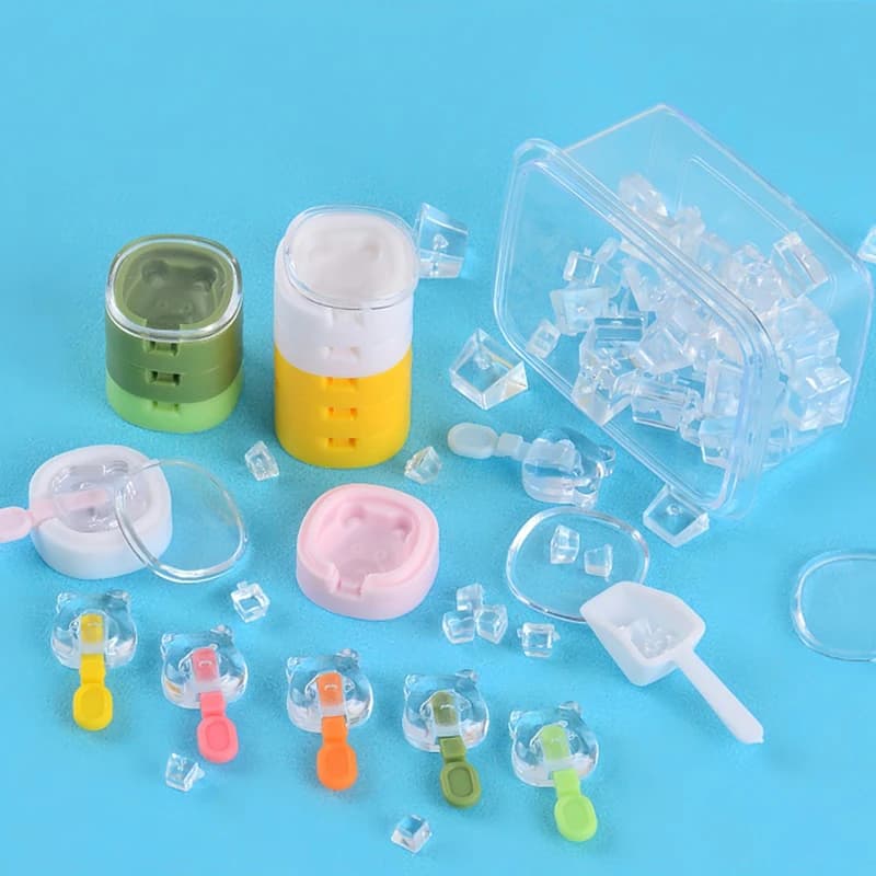 1 Set di Stampi per Ghiaccio a Forma di Orsetto in Miniatura per Casa delle Bambole, Giocattoli per Accessori per Bambole, Giocattolo per Bambine