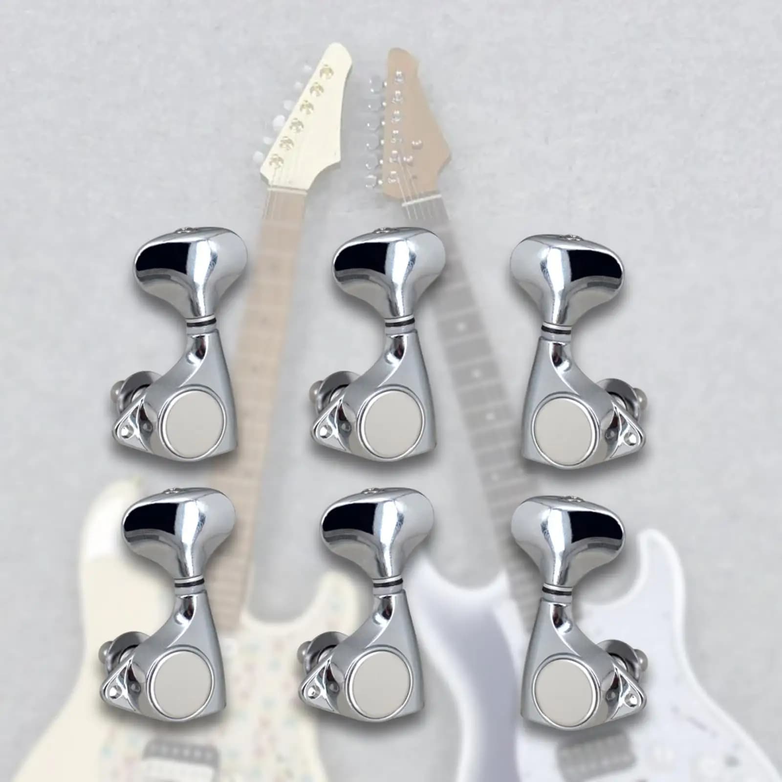 6x piroli per accordatura di corde per chitarra Set di accordatori sigillati 1:18 per ukulele elettrico
