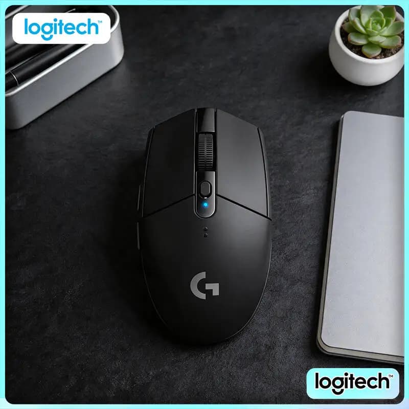 Logitech G304 Wireless Gaming Mouse 12000 DPI HERO Sensor LIGHTSPEED 1ms 9-Month Battery Budget Gaming Responsive Users