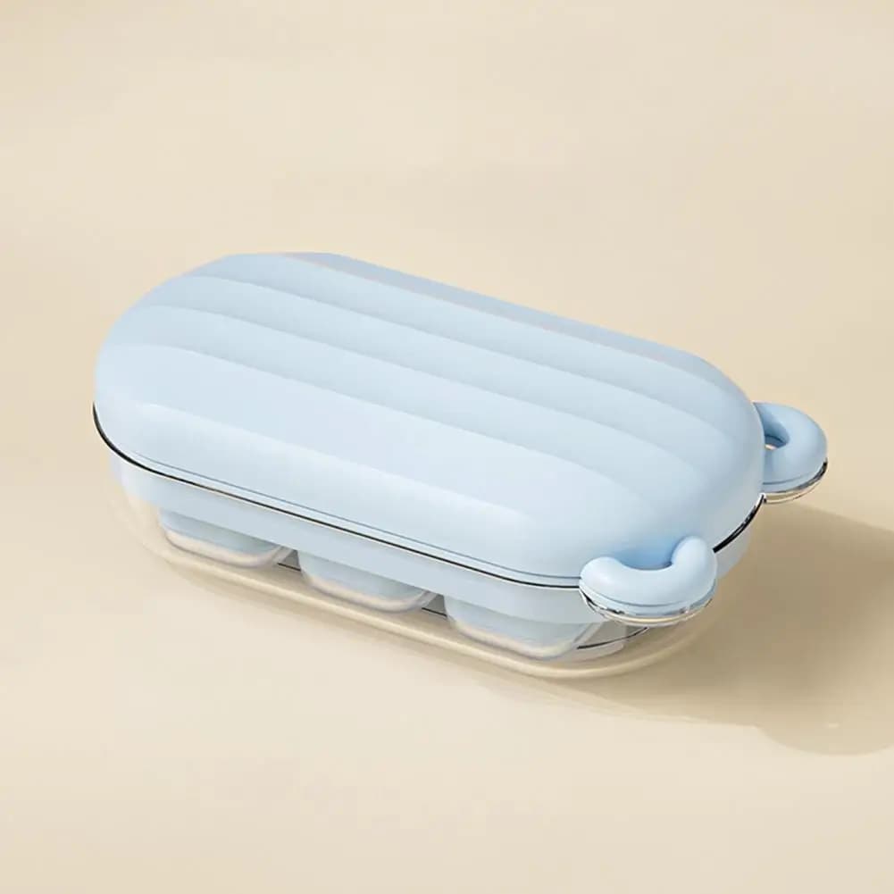 Vaschetta per Cubetti di Ghiaccio con Coperchio, Stampo in Silicone per Cubetti di Ghiaccio con Coperchio Sigillato, Vassoi Impilabili e Durevoli per Cubetti di Ghiaccio con Coperchi Rimovibili