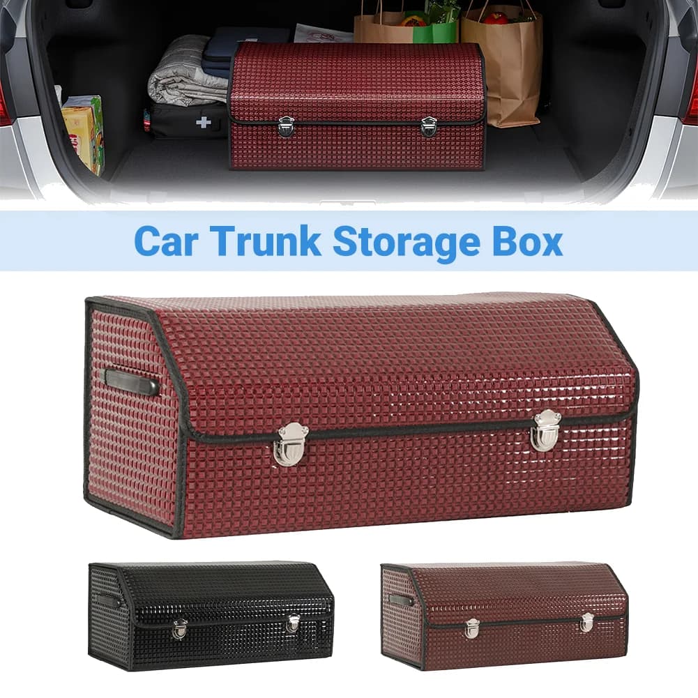 Organizer per Bagagliaio Auto per SUV e Sedan, Scatola Pieghevole per Stoccaggio, Grande Organizzatore per Bagagliaio 25.98x11.81x11.81 pollici