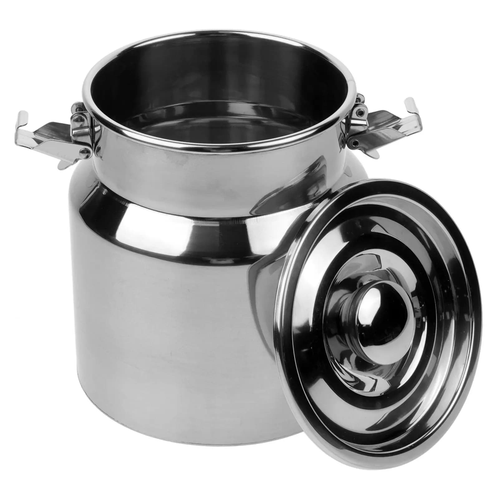Stainless Steel Milk Jug Practical Sealed Lid Kitchen Storage Container for Food Storage Home Camping Supplies