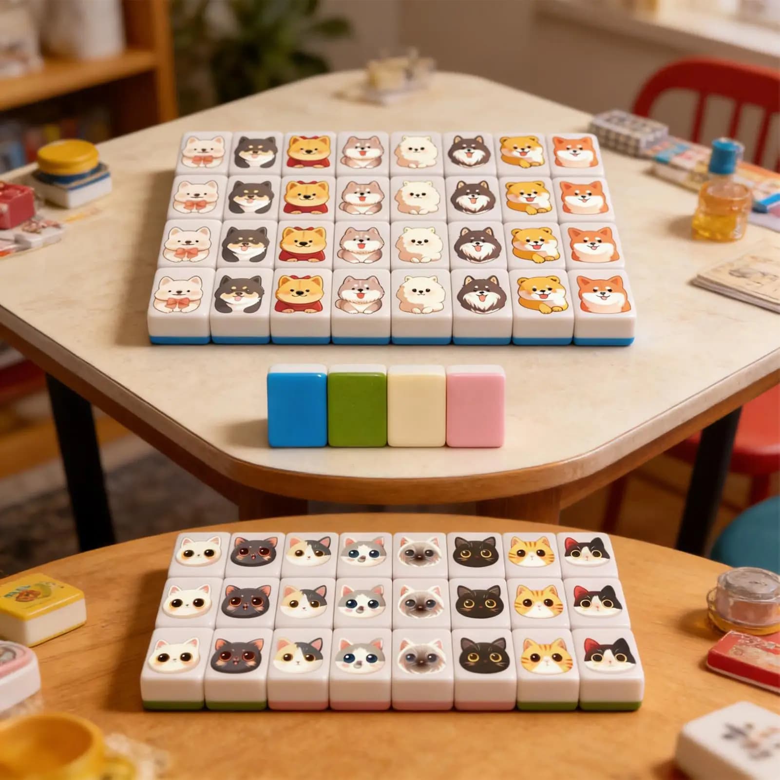Set Mahjong Interattivo, Gioco con Motivi a Bandiera, Blocchi e Tessere per Uomini, Donne, Ragazze, Giovani, Moglie, Marito, Figlio, Figlia