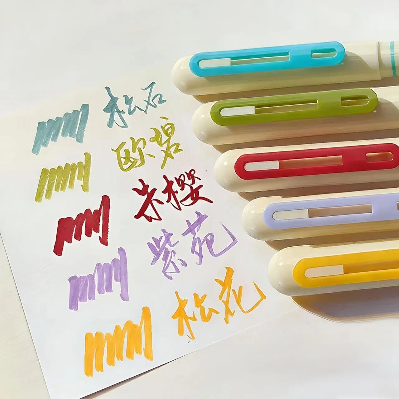 12pcs Soft-Tip Brush Pen Set - Vibrant Markers for Calligraphy, Art Projects & Hand Lettering Stationery