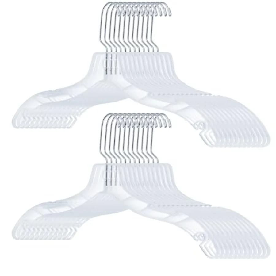 pcs Clear Plastic Non-Slip Heavy Duty Hangers for Sweaters Shirts Suits Jackets