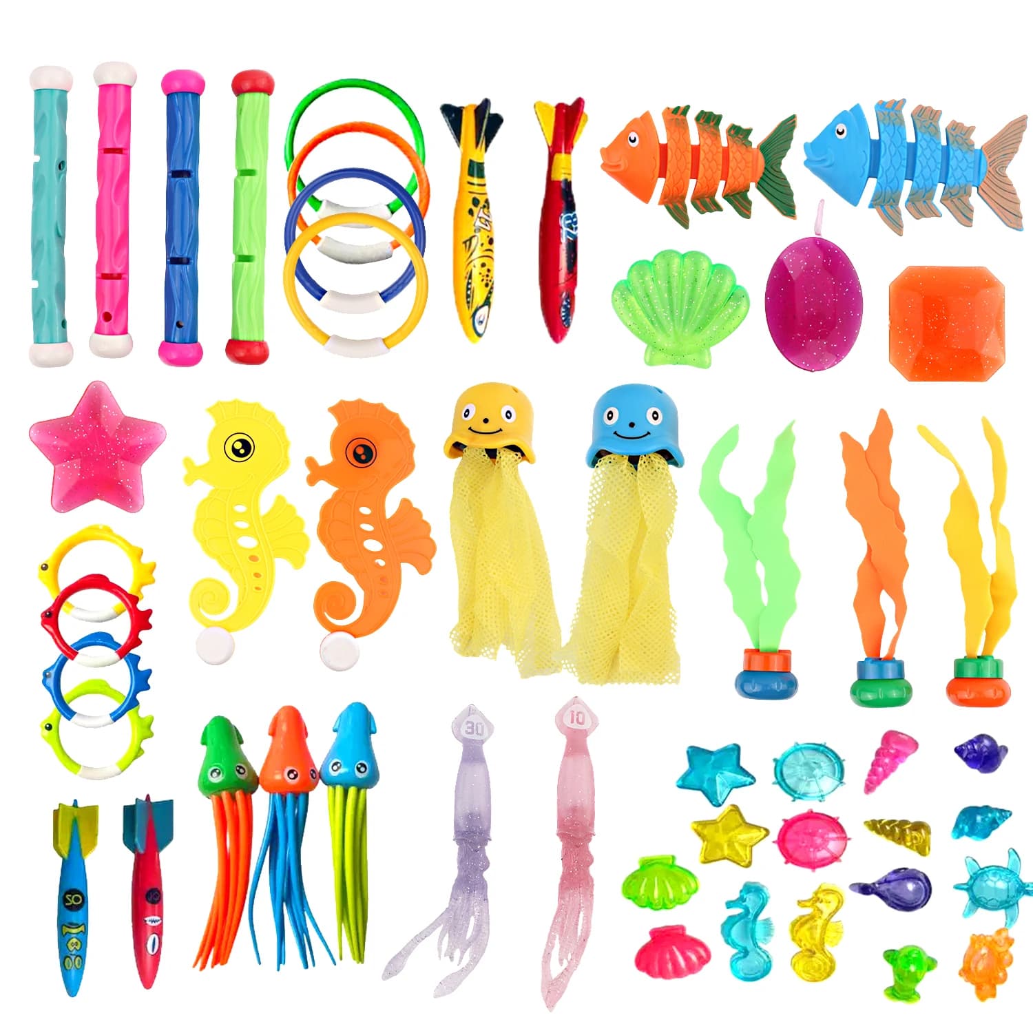 Giochi subacquei estivi, giochi d'acqua per bambini, snorkeling, pietre preziose, allenamento per il nuoto genitore-figlio maschile e femminile, torpille