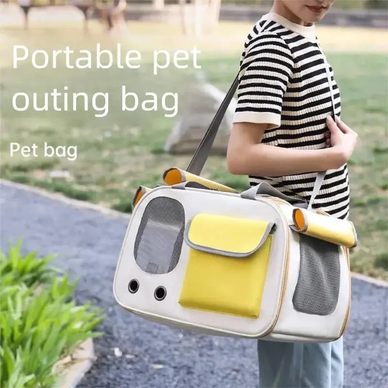 1Pcs Portable Pet Carrier Cat Bag For Cats And Dogs Ideal For Travel And Outdoor Activities Suitable For Cats And Small Dogs
