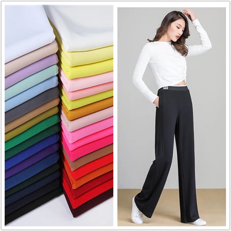 Polyester Elastic Twisted Roman Cloth Knit Brother Fabric for Sewing Casual Pants Harem Dress by Half Meter