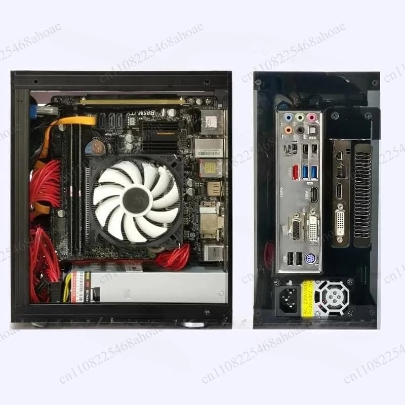 A31S Mini‑ITX Side Transparent PC Chassis, Support 1U Power Supply Small Computer Case For NAS Home Server Storage