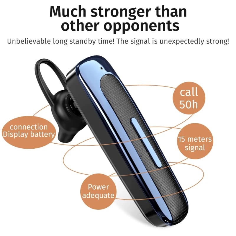 Cuffie Bluetooth senza fili con microfono Auricolari con cancellazione del rumore Cuffie vivavoce con cancellazione del rumore per le aziende di guida