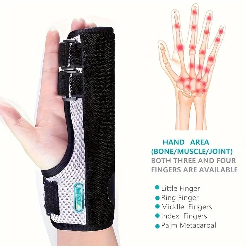 Tutore per stecca per dito con grilletto Supporto per fissaggio per dito rotto Tutore per mano confortevole e traspirante con tutore per polso con supporto per dito