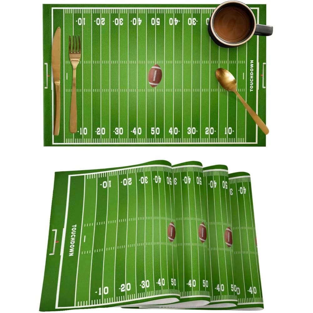Rugby Sports Tablets, Washable Mats American Football Field, Cooking Football Field Mats, Table Tablets, Party Decorations
