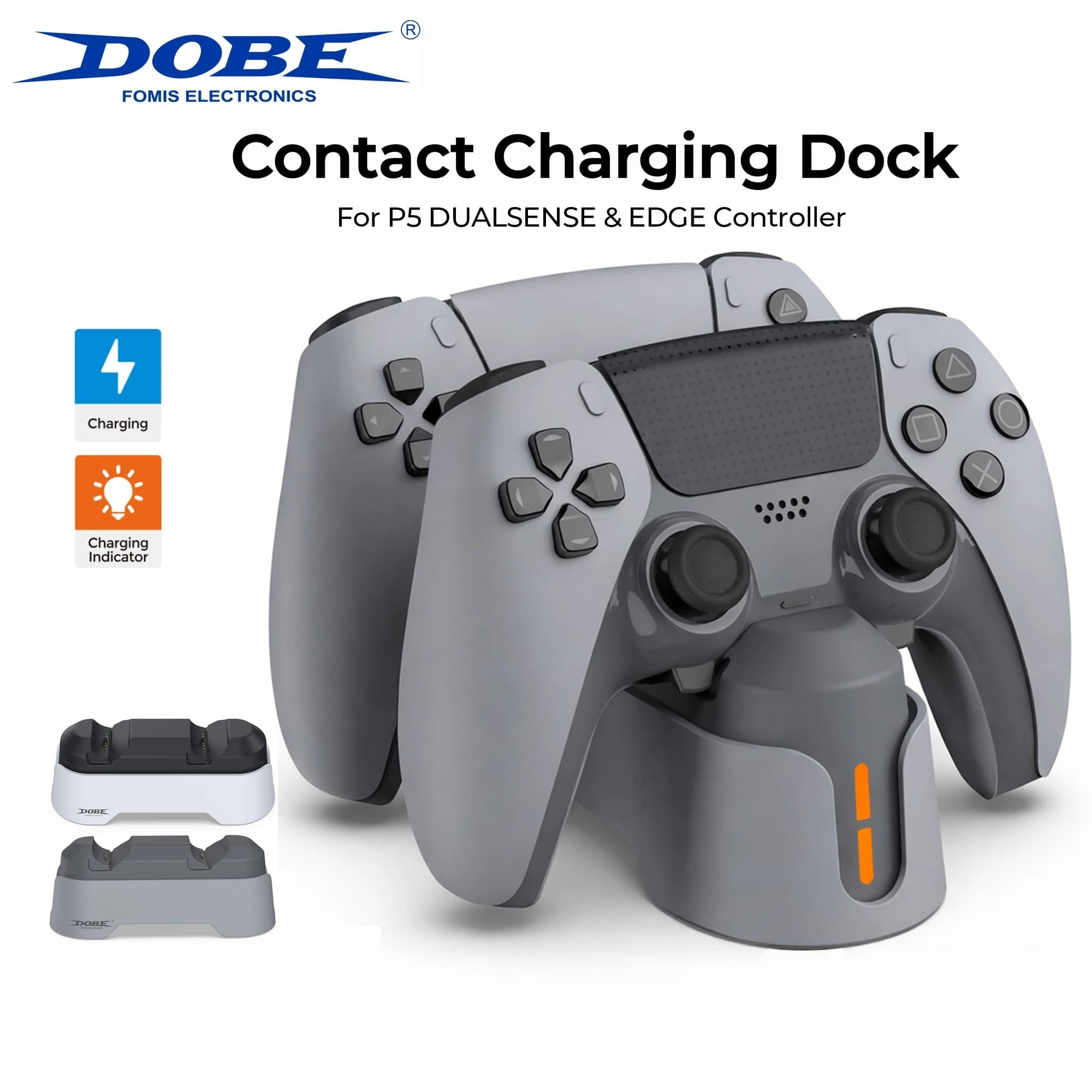 PS5 DualSense Controller Charging Dock,Fast Charging Station With LED Indicators For PS5 Edge Gamepad Accessories