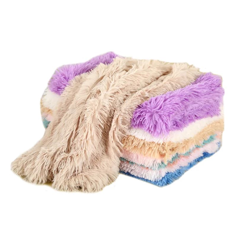 Soffice tappetino lungo peluche coperta per animali domestici tappetini per gatti cucciolo invernale caldo cuccia sottile cuscino coperture morbide per materasso per cani di taglia grande