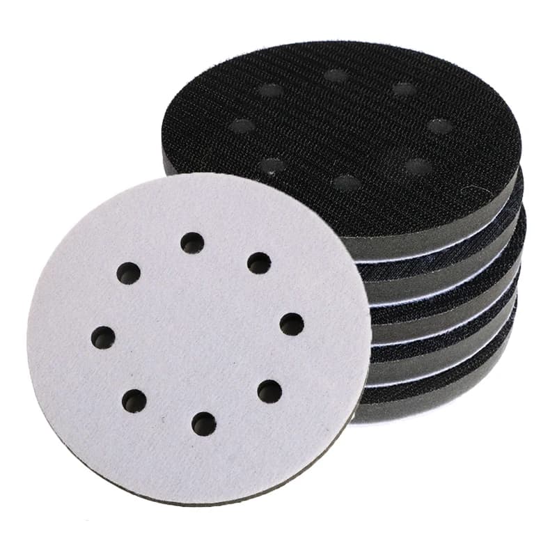2 pcs/6 pz 8 Soft Sponge Pad Interface Pad 5 Inches 125mm Abrasives Support Hook & Loop Disc Abrasives For Polisher