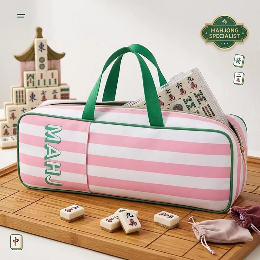 Borse porta tessere Mahjong, organizer protettivo per il trasporto di tessere Mahjong, borse per il trasporto e la conservazione di tessere Mahjong per uso esterno e domestico