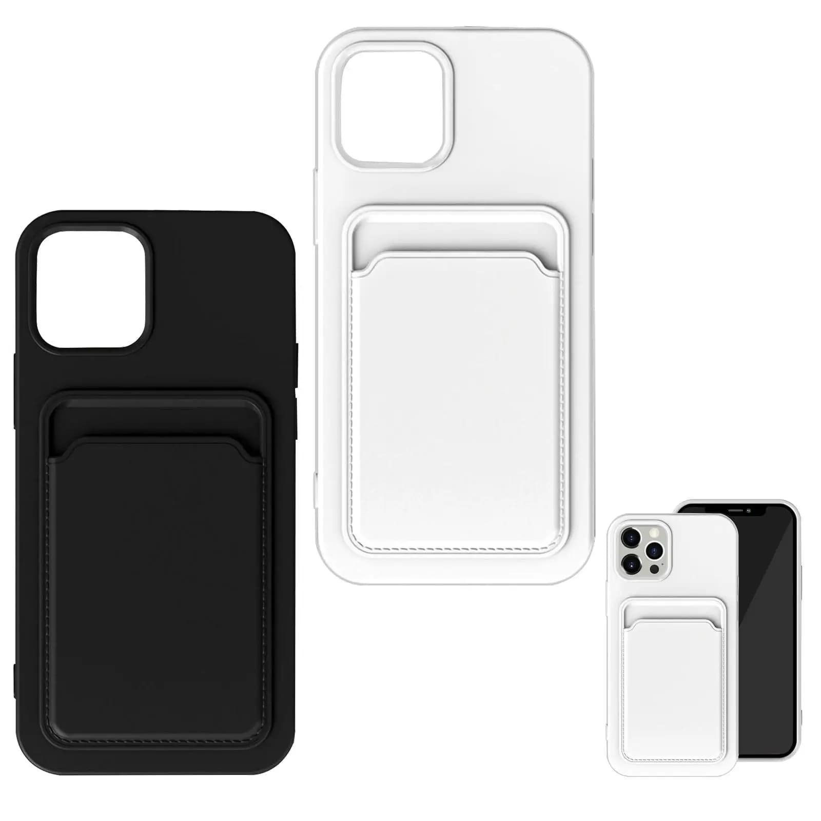 Custodia per telefono in TPU con porta carte, stile portafoglio, protezione antiurto e antigraffio per smartphone 13 Pro