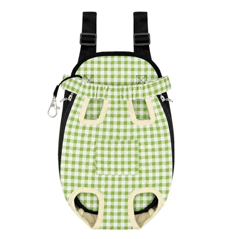 Pet Backpack Breathable Pet Carrier Backpack Double Shoulder Adjustable Strap Pet Travel Bag Stripe Dog Front Carrier Hiking