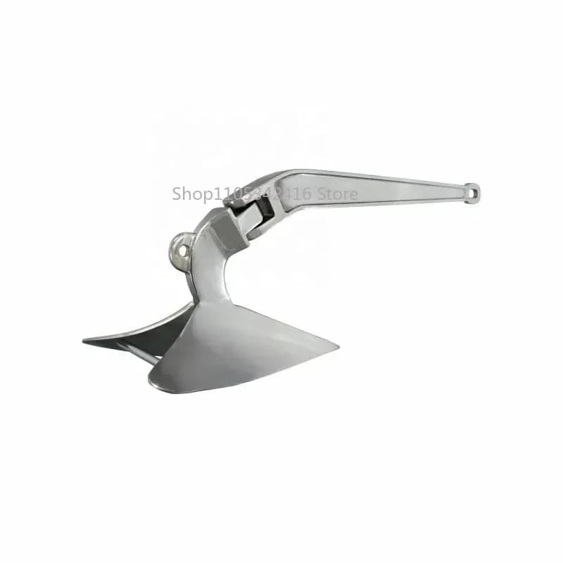 Ancora per Barca in Acciaio Inossidabile 316 Stile Delta 10kg / 22lb Lucida Senza Cerniere, Ancora a Aratro, Accessori Nautici Potenti