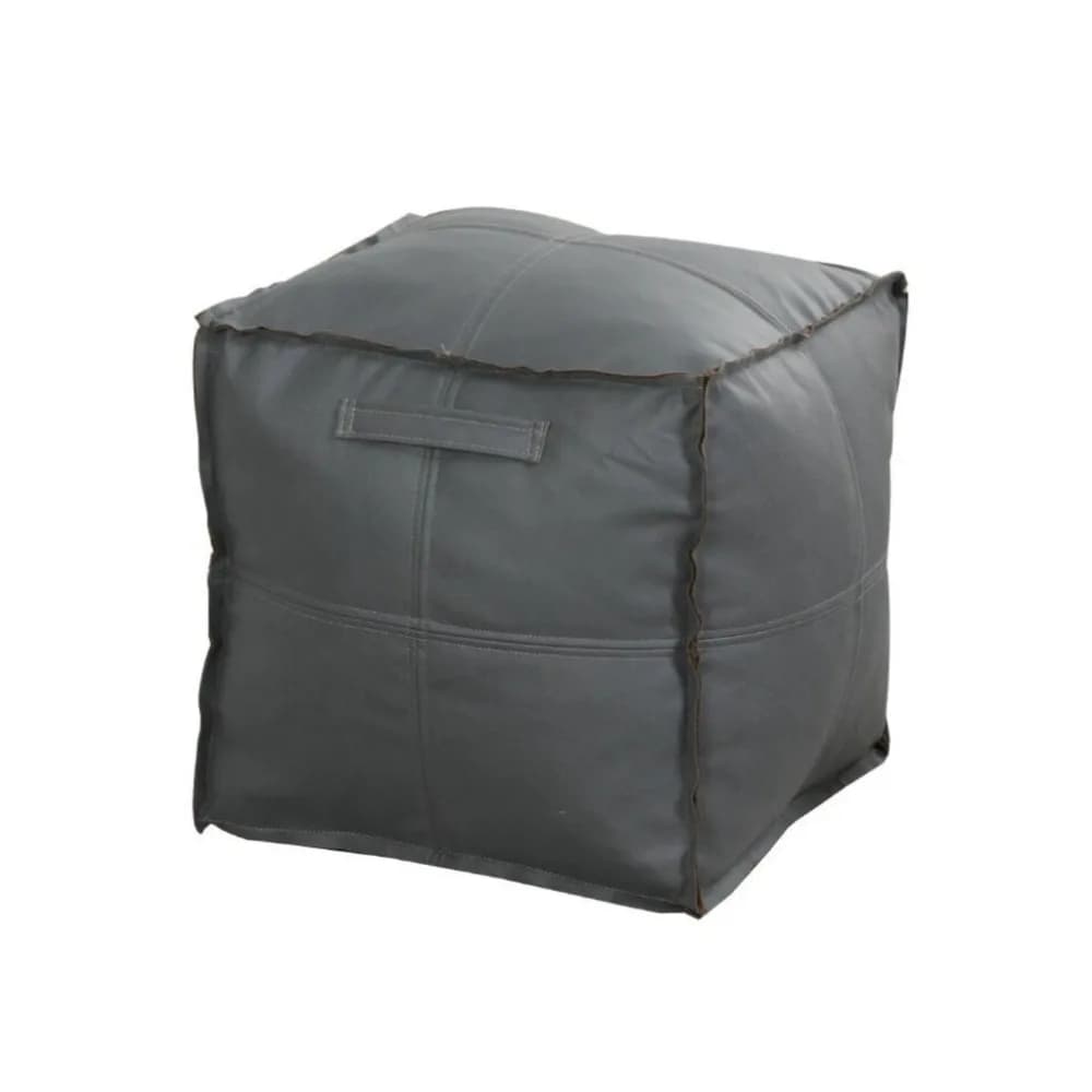 PU Leather Round Lazy Sofa Covers Large Capacity Soft Bean Bag Cover Unstuffed Removable Sofa Footstool Cover Clothes Storage